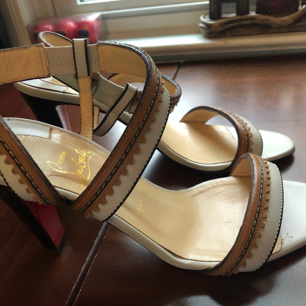 Christian Louboutin Suede Trepi City Slingback